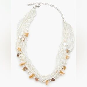 Forever 21 beaded seashell layering necklace
